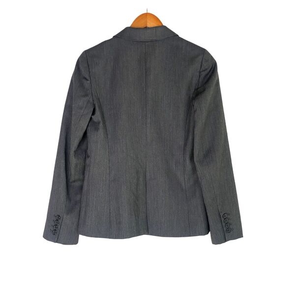 J. Crew Super 120's Wool Pinstripe Suit Blazer Collar Pockets Lined 2 Grey #3874 - Picture 12 of 15